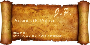 Jelencsik Petra névjegykártya